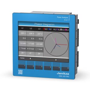 UMG509 PRO <BR>רב מודד ונתח איכות חשמל  להתקנה על דלת הלוח JANITZA